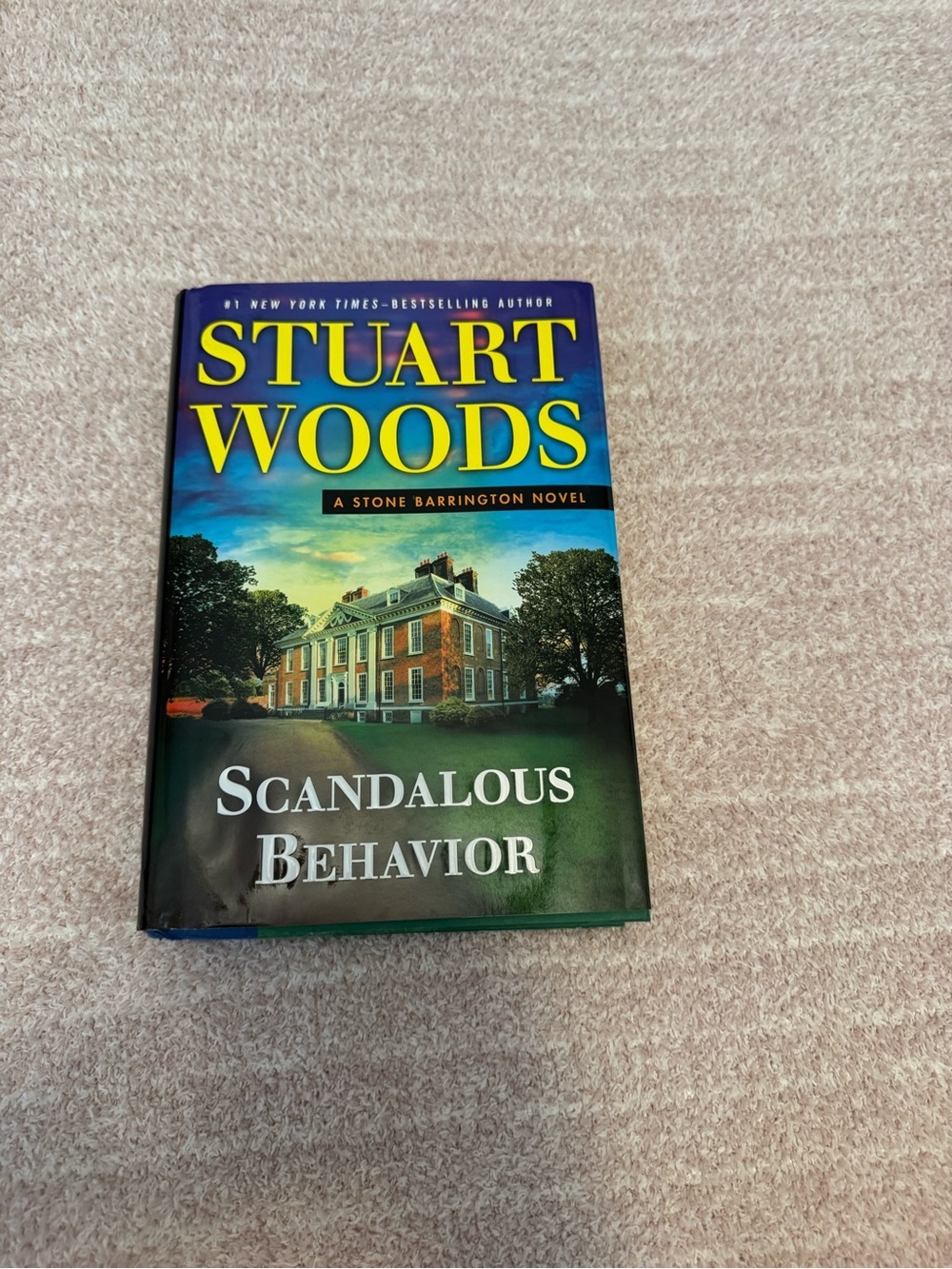 Stuart Woods "Scandalous Behavior" Hardcover - Blue Green Cover